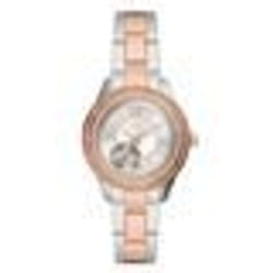 Bracelet acier femme - FOSSIL - Montre femme Fossil Stella automatique bicolore - Couleur de la matière:Blanc et Rose