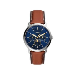 Fossil Neutra Minimalist Montre bracelet Mâle Mécanique (enroulage manuel) Bleu Argent