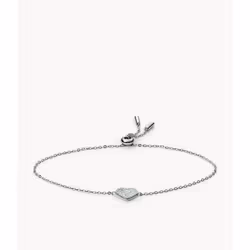 Fossil JFS00569040, Bracelet à mailles, Hearts & Love, Femelle, Argent sterling
