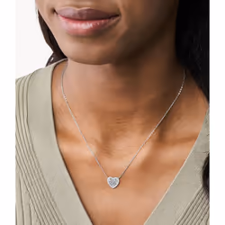 Fossil Elliott Collier ras du cou Femelle Argent sterling