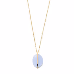 Skagen Sea Glass Blue Glass Collier de perles Femelle Acier inoxydable
