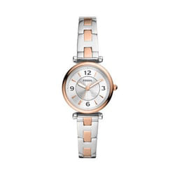 Fossil ES5201 montre Montre bracelet Femelle Quartz Or rose, Argent