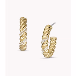 Fossil JF04170710 boucle d'oreille Clous d'oreilles Acier inoxydable Or