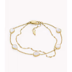 Fossil Teardrop, Bracelet à mailles, Femelle, Acier inoxydable