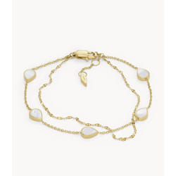 Fossil Teardrop Bracelet à mailles Femelle Acier inoxydable