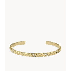 Fossil Bracelet jonc Vintage Twists en acier inoxydable, doré