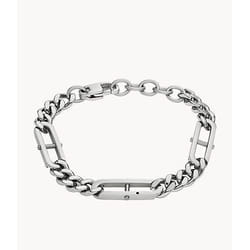 Fossil Bracelet à chaîne Heritage D-Link en acier inoxydable