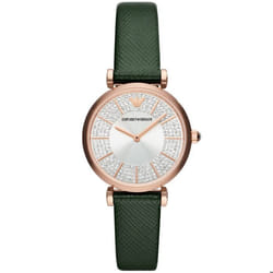 Montre Emporio Armani Gianni T-bar Pour Femmes en Vert - AR11517