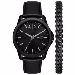 Montre Armani Exchange Banks Pour Hommes en Noir - AX7147SET