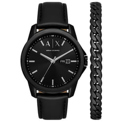 Montre Armani Exchange Banks Pour Hommes en Noir - AX7147SET