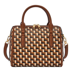 FOSSIL Sac à épaule bandoulière brun clair beige pour femme - Williamson Satchel Multi Brown 254348