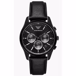 Montre Emporio Armani Hommes AR11583 - Noir Cuir - 40mm - 5 bar - Quartz - Analogique