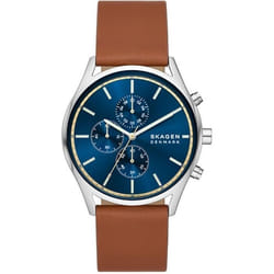 Montre Hommes SKAGEN SKW6916 - Cuir Marron - Diamètre 42mm - Etanche 3 Atm