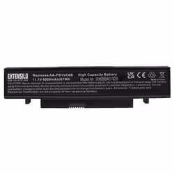 EXTENSILO Batterie remplacement pour Samsung AA-PB1VC6B AA-PB1VC6W AA-PL1VC6B AA-PL1VC6W pour ordinateur portable (6000mAh