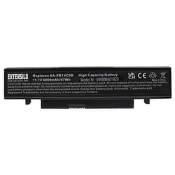 EXTENSILO Batterie remplacement pour Samsung AA-PB1VC6B AA-PB1VC6W AA-PL1VC6B AA-PL1VC6W pour ordinateur portable (6000mAh