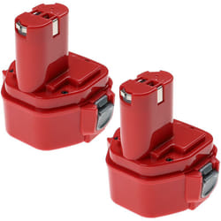 2x Batteries compatible avec Makita 6213D, 6213DWAE, 6213DWBE, 6216D, 6213DWBLE outil électrique (3300 mAh, NiMH, 12 v) - Extensilo