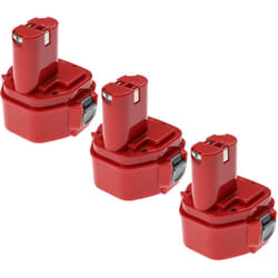 3x Batteries compatible avec Makita 6835DWB, 6835DWD, 6914D, 6914DWA, 6914DWAE, 6914DWB outil électrique (3300 mAh, NiMH, 12 v) - Extensilo