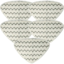 vhbw 5x Housses de rechange remplacement pour Vileda 146576 pour nettoyeur à vapeur, balai vapeur - microfibre, gris / blanc