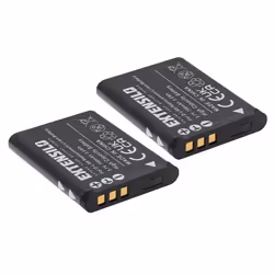 EXTENSILO 2x Batteries remplacement pour Sanyo DB-L80 pour appareil photo reflex numérique (700mAh 37V Li-ion)