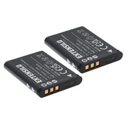 EXTENSILO 2x Batteries remplacement pour Sanyo DB-L80 pour appareil photo reflex numérique (700mAh 37V Li-ion)