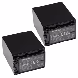 EXTENSILO 2x Batteries remplacement pour Sony NP-FV100 NP-FV100A NP-FV90 pour appareil photo reflex numérique (3090mAh 74V