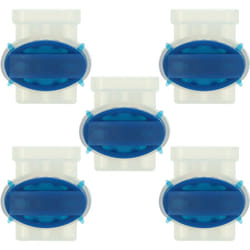 vhbw 5x connecteurs pour câble périphérique compatible avec Wiper robots de pelouse - Serre-câbles, étanches, transparent / bleu