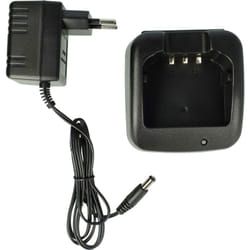 Chargeur compatible avec Icom IC-F3061S, IC-F3062, IC-F3061T, IC-F3062S batteries de radio - Socle + Prise, 9 v - Vhbw