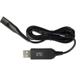 vhbw Câble de charge compatible avec Braun Series 750cc, 750cc-3, 750cc-4, 750cc-5, 750cc-6, 750cc-7 rasoir - Câble d'alimentation, 120 cm, noir