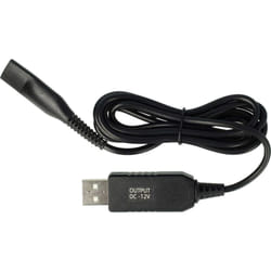 vhbw Câble de charge compatible avec Braun Series 7 790cc-7, 795cc, 795cc-3, 797cc-7, 799cc, 799cc-6 rasoir - Câble d'alimentation, 120 cm, noir