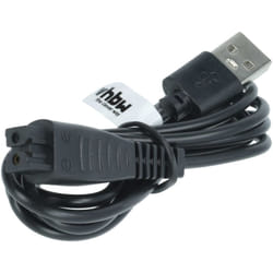 Vhbw - Câble de charge compatible avec Panasonic ES-LA92, ES-LA93, ES-LA94, ES-LC20, ES-LC50, ES-LF50 rasoir - Câble d'alimentation, 120 cm, noir