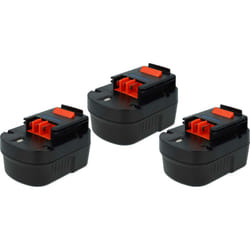 Extensilo - 3x Batteries remplacement pour Black & Decker A12, A12-XJ, A12EX, A1712, BD1204L, BPT1047, FS120B pour outil électrique (3300 mAh, NiMH,