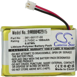 vhbw Batterie compatible avec Garmin Forerunner 35 smartwatch montre connectée bracelet fitness (180mAh, 3,7V, Li-polymère)