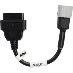 Vhbw - Adaptateur 6 Pin vers OBD2 16Pin compatible avec Suzuki gsx-s 125 (2017 - 2019), rv 125 Van Van (2007 - 2017) Motos - 10 cm