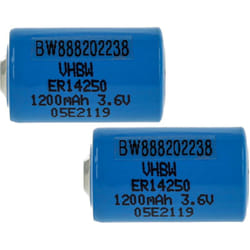 Vhbw - 2x Piles au lithium ER14250 remplacement pour TL-2150, TL-2150/S, TL-2151, TL2150, TL2151 - Piles spéciales (1200mAh, 3,6V, Li-SOCl2)