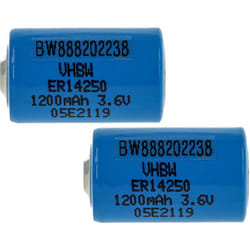 2x Piles au lithium ER14250 remplacement pour TL-5151, TL-5151S, TL5151S, UHE-ER14250 - Piles spéciales (1200mAh, 3,6V, Li-SOCl2) - Vhbw