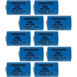 10x Piles au lithium ER14250 remplacement pour ER3S, ER4, LS14250, LS3, T04/41, T04/51 - Piles spéciales (1200mAh, 3,6V, Li-SOCl2) - Vhbw