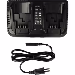 vhbw - the clever way Chargeur de haute qualité pour vos batteries d'outils Li-ion - Protection contre la surchauffe, la surc ...