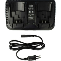 Vhbw - Chargeur double compatible avec Dewalt DWST1-75659-QW, DCT419, xr Li-Ion 18V batteries Li-ion d'outils