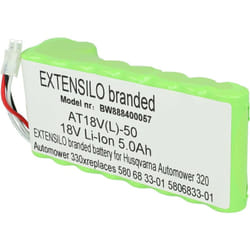 Bloc de batteries compatible avec Husqvarna Automower 430X (jusque 2019/2020), 435X awd robot tondeuse (5000mAh, 18V, Li-ion) - Extensilo