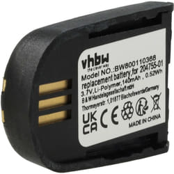 Vhbw - Batterie remplacement pour Plantronics 204755-01, 82742-01, 84598-01 pour casque audio, écouteurs sans fil (140mAh, 3,7V, Li-polymère, noir)