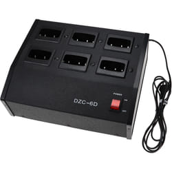 Chargeur 6 compartiments compatible avec Kenwood TH-22AT, TH-208, TH308, TH22AT, TH208, TH-22E batteries de radio - Socle, 15 v, 7 a - Vhbw