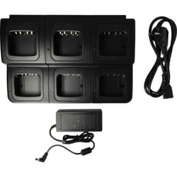 Chargeur 6 compartiments compatible avec Motorola DP4400E, DP4601, DP4600, DP4401 batteries de radio - Socle + Prise - Vhbw