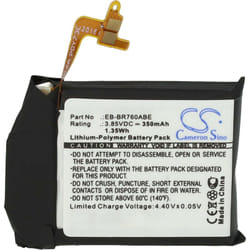 Batterie remplacement pour Samsung EB-BR760, EB-BR760ABE pour smartwatch montre connectée bracelet fitness (350mAh, 3,85V, Li-polymère) + outils