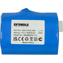 Extensilo - Batterie compatible avec Vorwerk VX100 aspirateur (6000mAh, 7,4V, Li-ion)