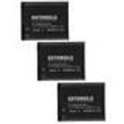 EXTENSILO 3x Batterie compatible avec Panasonic Lumix DMC-LZ40K DMC-TS5 DMC-LZ40 DMC-TS5D DMC-TS5A appareil photo (1050mAh