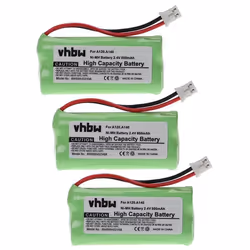 vhbw 3x Batteries compatible avec Siemens Gigaset AL110 AL110a A260 TRIO A265 A345 téléphone fixe sans fil (800mAh 24V NiMH)