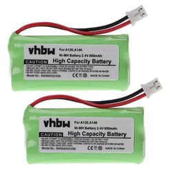 vhbw 2x Batteries compatible avec Siemens Gigaset A26 A245 A245 blanc A245 DUO A260 A260 DUO téléphone fixe sans fil (800mAh