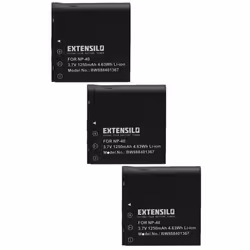 EXTENSILO 3x Batterie compatible avec Kodak Pixpro AZ521 AZ501 Astro Zoom AZ501 AZ421 AZ365 appareil photo (1250mAh 37V