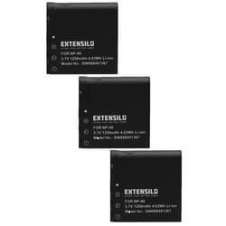 EXTENSILO 3x Batterie compatible avec Kodak Pixpro AZ521 AZ501 Astro Zoom AZ501 AZ421 AZ365 appareil photo (1250mAh 37V