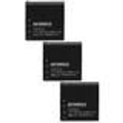 EXTENSILO 3x Batterie compatible avec Lidl / Silvercrest IAN 79938 appareil photo (1250mAh 37V Li-ion)